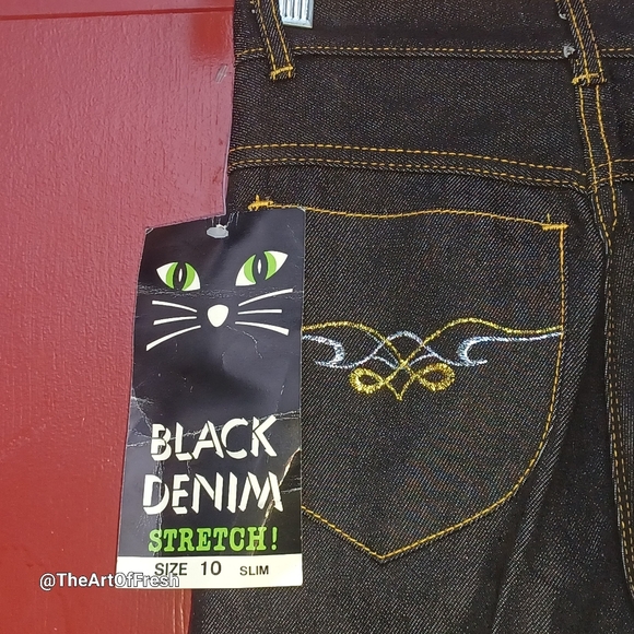 LEMON FIZZ Black WASH Denim Vintage Style Jeans for Girls NWT - Picture 6 of 13